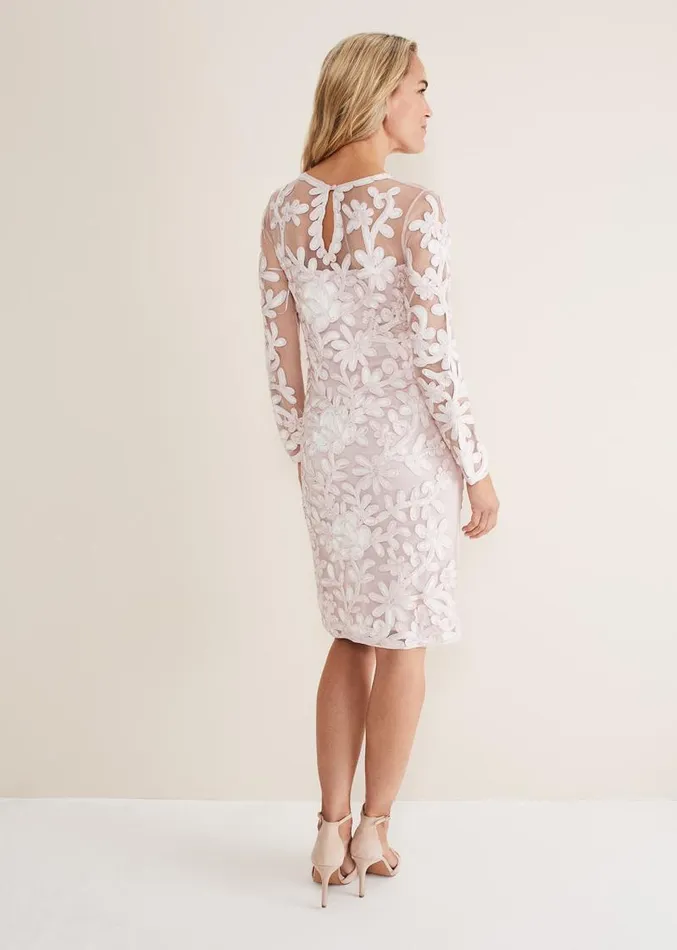 Annika Tapework Midi Dress Antique Roseivory Women Phase Eight Dresses