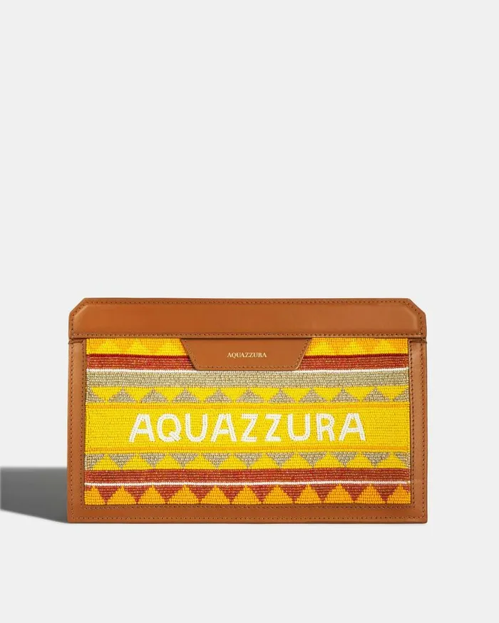 Aqz Pochette Brown Women Aquazzura Clutch Bags Aqz Pochette Brown Women Aquazzura Clutch Bags