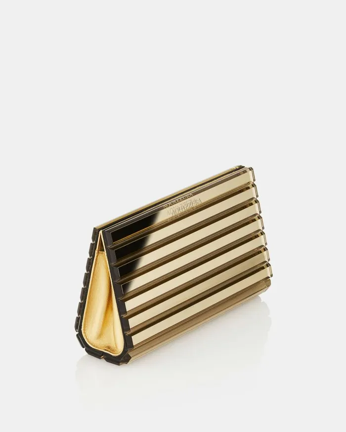 Ari Clutch Gold Women Aquazzura Clutch Bags