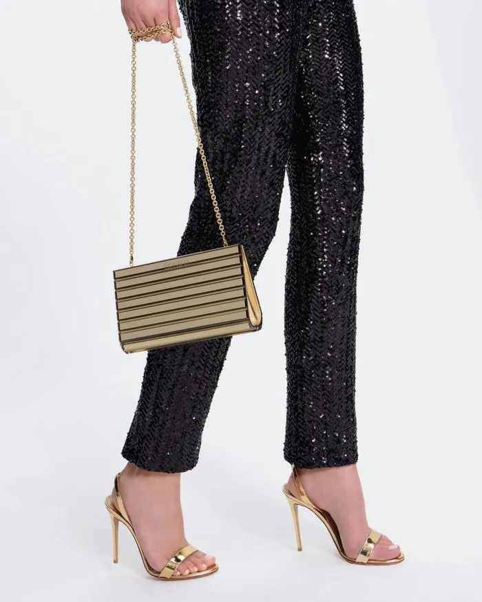 Ari Clutch Gold Women Aquazzura Clutch Bags Ari Clutch Gold Women Aquazzura Clutch Bags