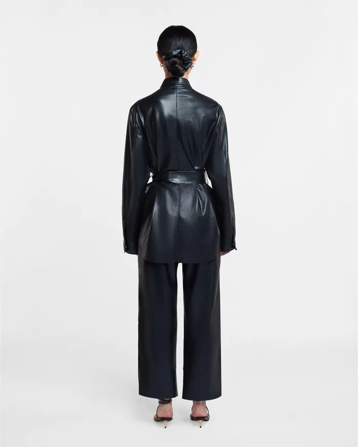 Artha Okobor AltLeather Shirt Black Women Nanushka Shirts and Blouses