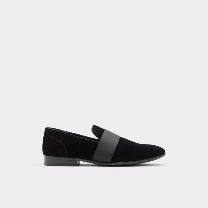 Asaria Black Leather Suede Men ALDO Loafers and SlipOns