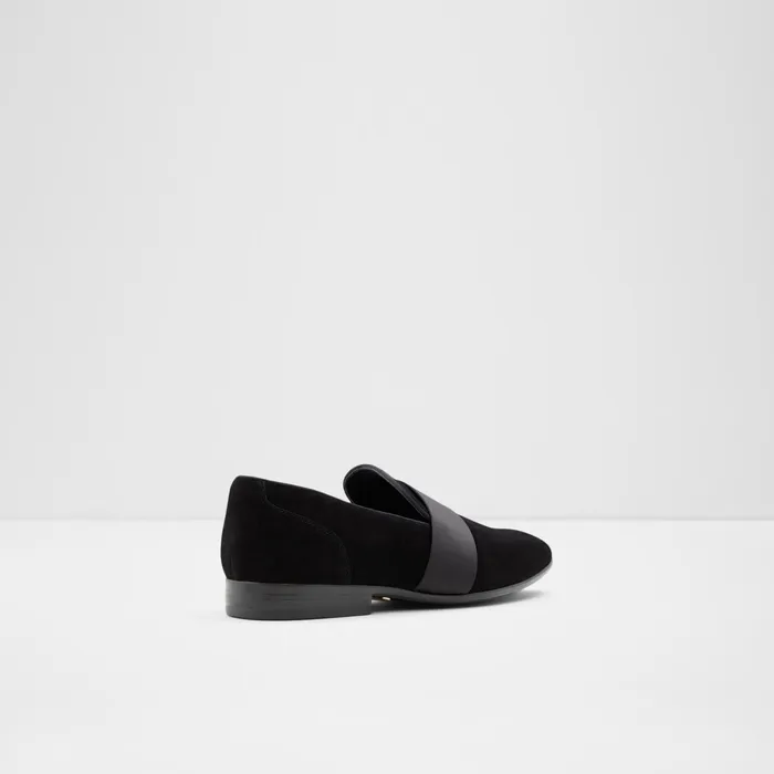 Asaria Black Leather Suede Men ALDO Loafers and SlipOns