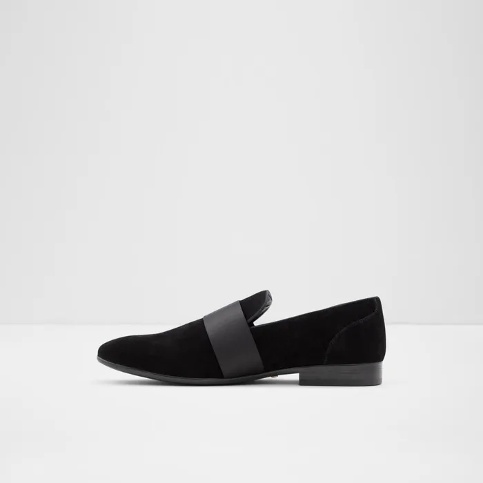 Asaria Black Leather Suede Men ALDO Loafers and SlipOns