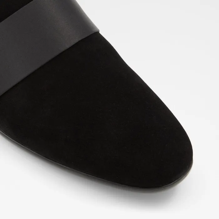 Asaria Black Leather Suede Men ALDO Loafers and SlipOns