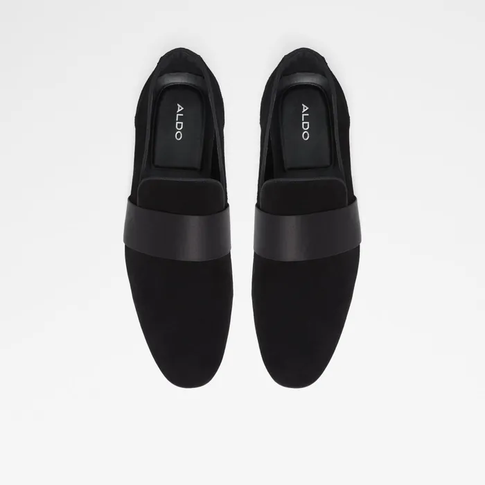 Asaria Black Leather Suede Men ALDO Loafers and SlipOns