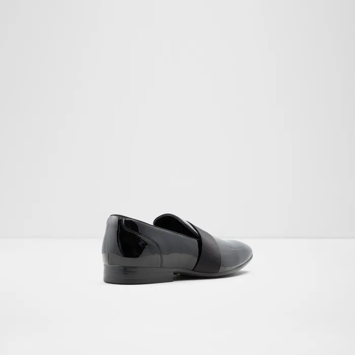 Asaria Black Synthetic Patent Men ALDO Loafers and SlipOns