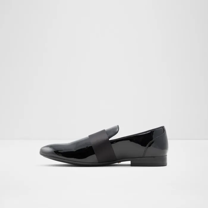 Asaria Black Synthetic Patent Men ALDO Loafers and SlipOns