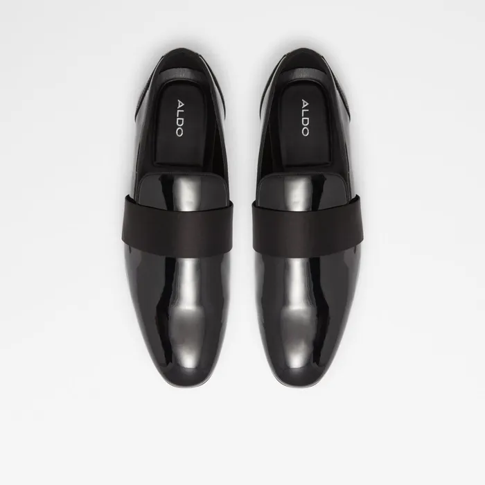 Asaria Black Synthetic Patent Men ALDO Loafers and SlipOns