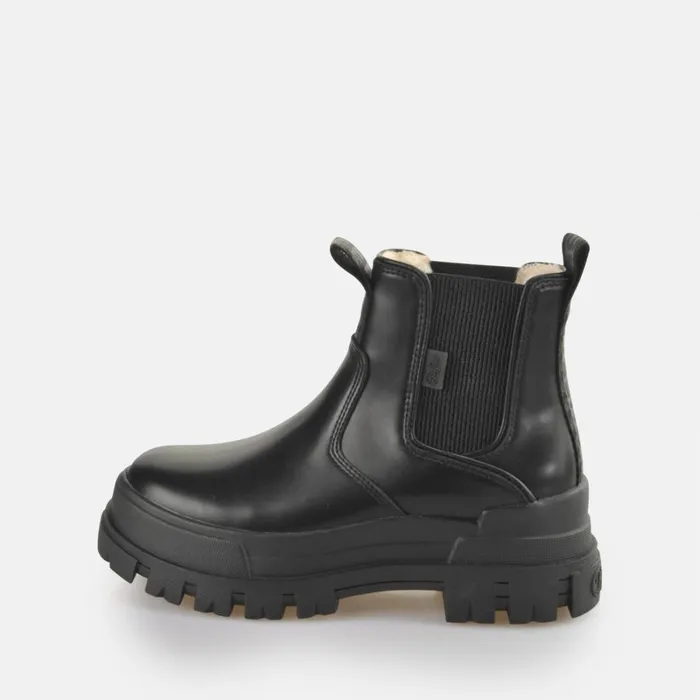 Aspha Chelsea Warm Black Buffalo Boots and AnkleBoots