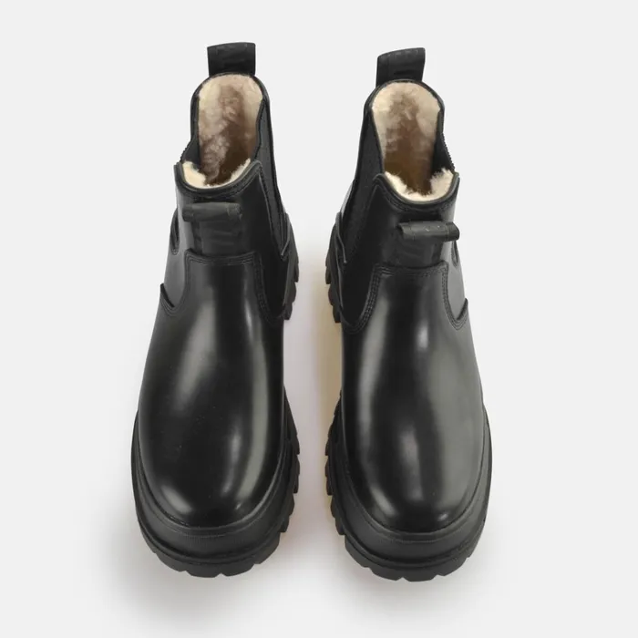 Aspha Chelsea Warm Black Buffalo Boots and AnkleBoots Aspha Chelsea Warm Black Buffalo Boots and AnkleBoots