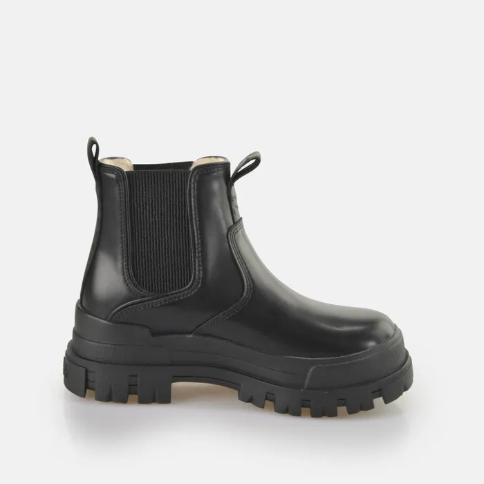 Aspha Chelsea Warm Black Buffalo Boots and AnkleBoots Aspha Chelsea Warm Black Buffalo Boots and AnkleBoots
