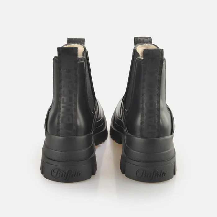 Aspha Chelsea Warm Black Buffalo Boots and AnkleBoots Aspha Chelsea Warm Black Buffalo Boots and AnkleBoots