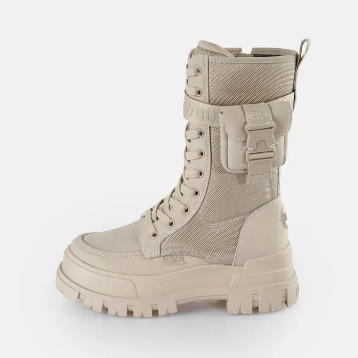 Aspha Com Hi Beige Buffalo Boots and AnkleBoots
