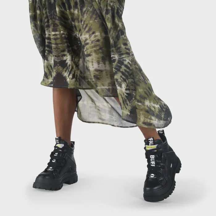 Aspha Nc Mid Black Buffalo Boots and AnkleBoots