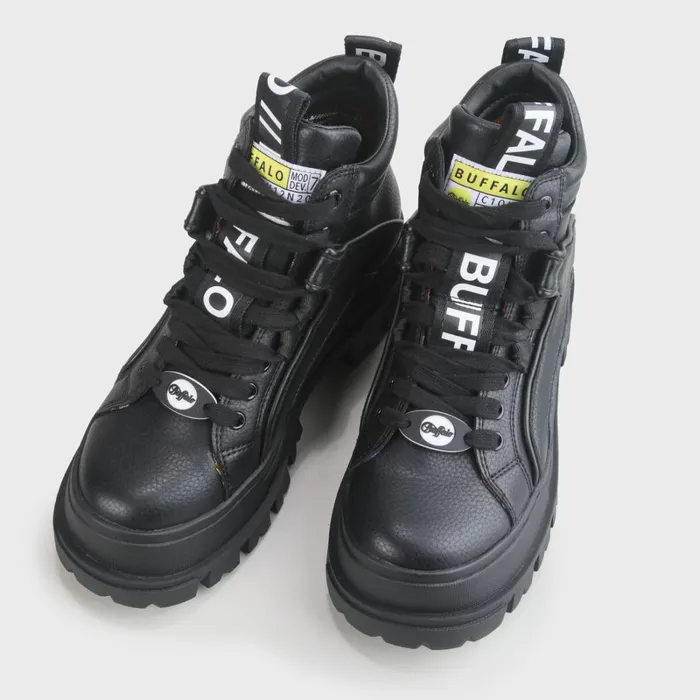 Aspha Nc Mid Black Buffalo Boots and AnkleBoots