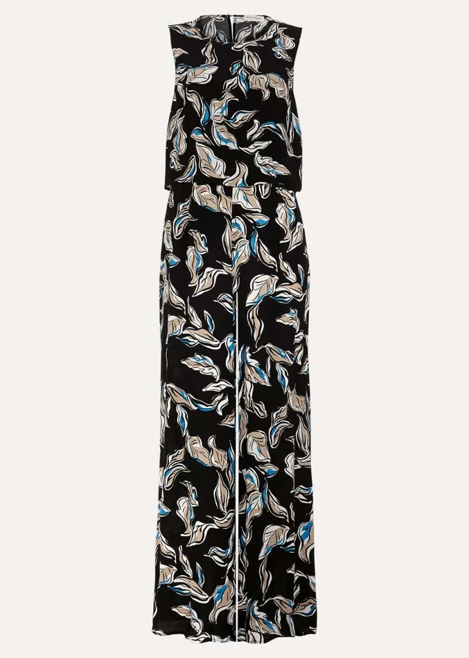 Aubrey Leaf Jumpsuit Blackmulti Women Phase Eight Dresses