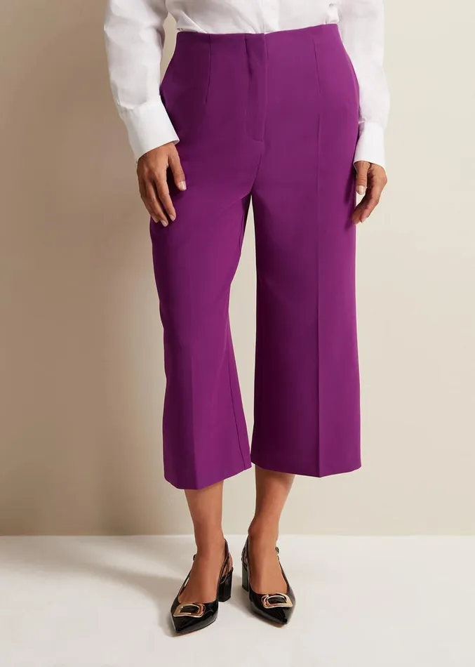 Aubrielle Clean Crepe Culotte Purple Women Phase Eight Trousers