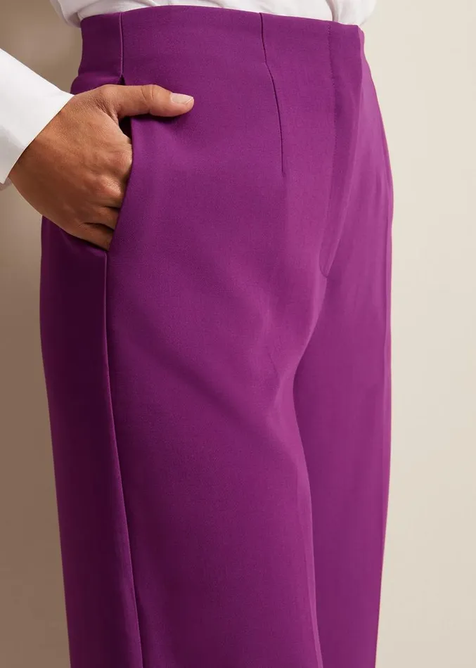 Aubrielle Clean Crepe Culotte Purple Women Phase Eight Trousers