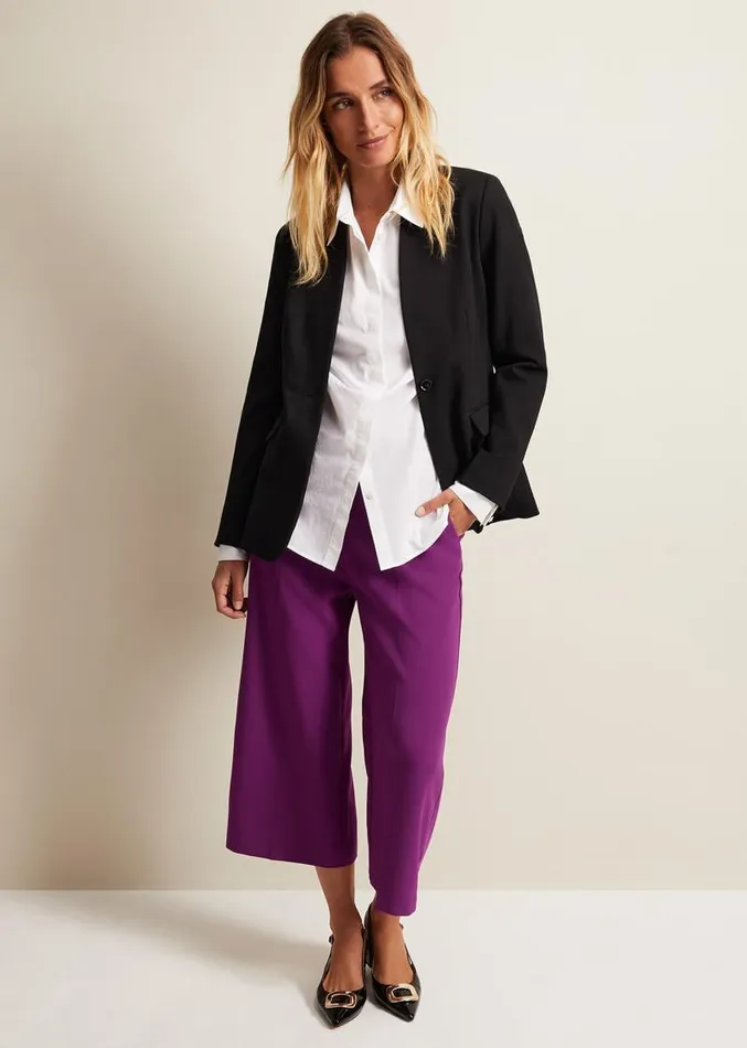 Aubrielle Clean Crepe Culotte Purple Women Phase Eight Trousers
