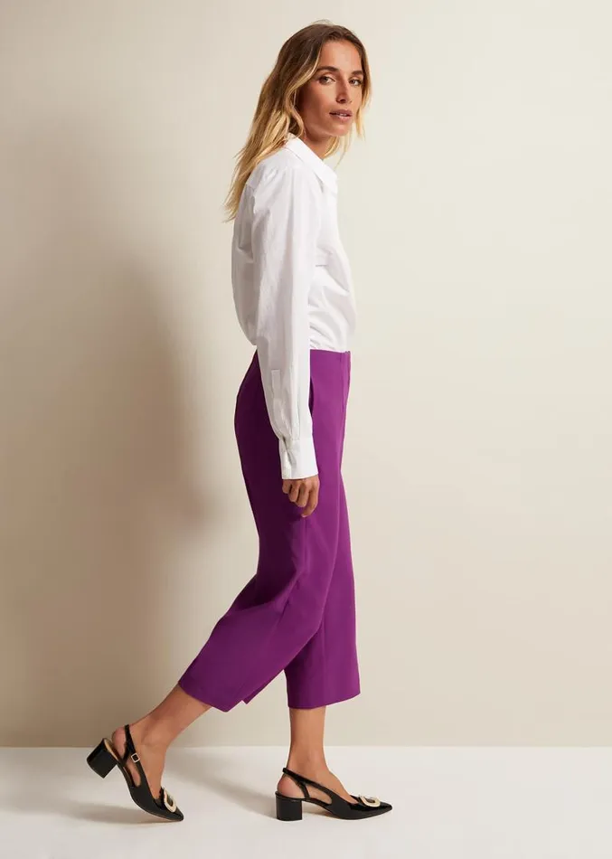 Aubrielle Clean Crepe Culotte Purple Women Phase Eight Trousers
