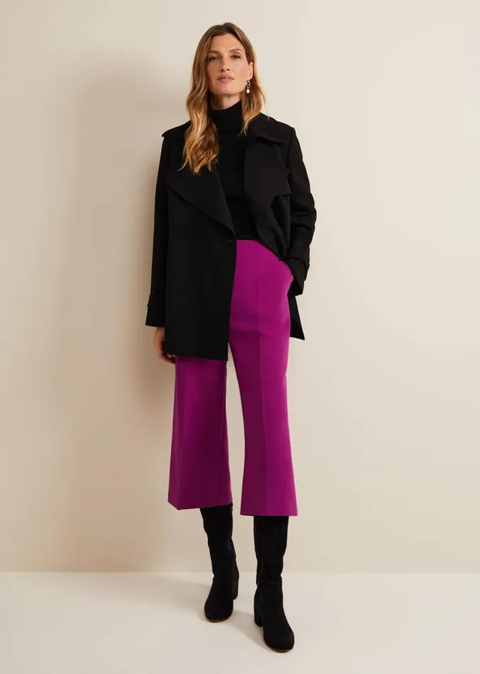 Aubrielle Clean Crepe Culotte Purple Women Phase Eight Trousers