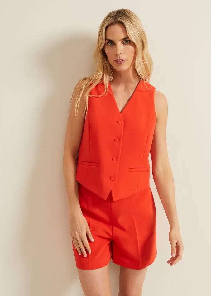 Aubrina Red Waistcoat Red Women Phase Eight Jackets