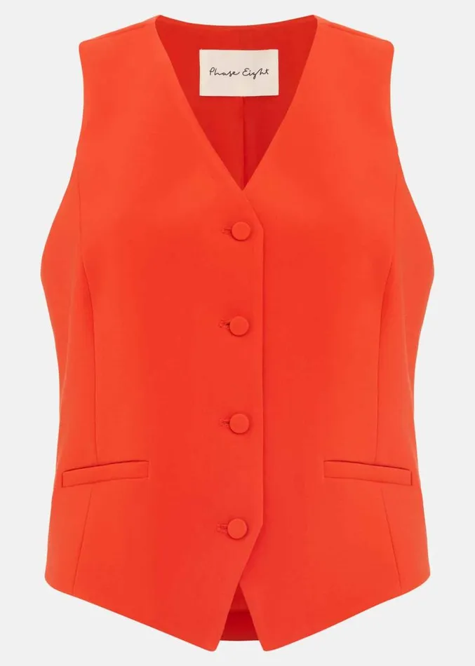 Aubrina Red Waistcoat Red Women Phase Eight Jackets