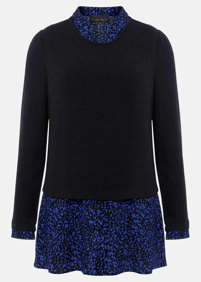 Avie Double Layer Top Cobaltblack Women Phase Eight Tops and TShirts