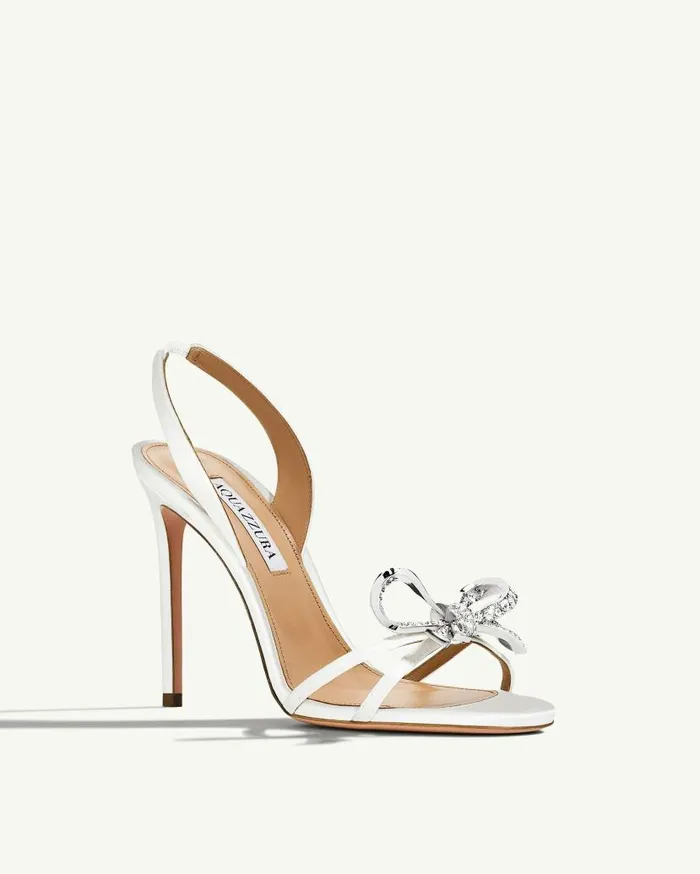 Babe Sandal 105 White Women Aquazzura Sandals