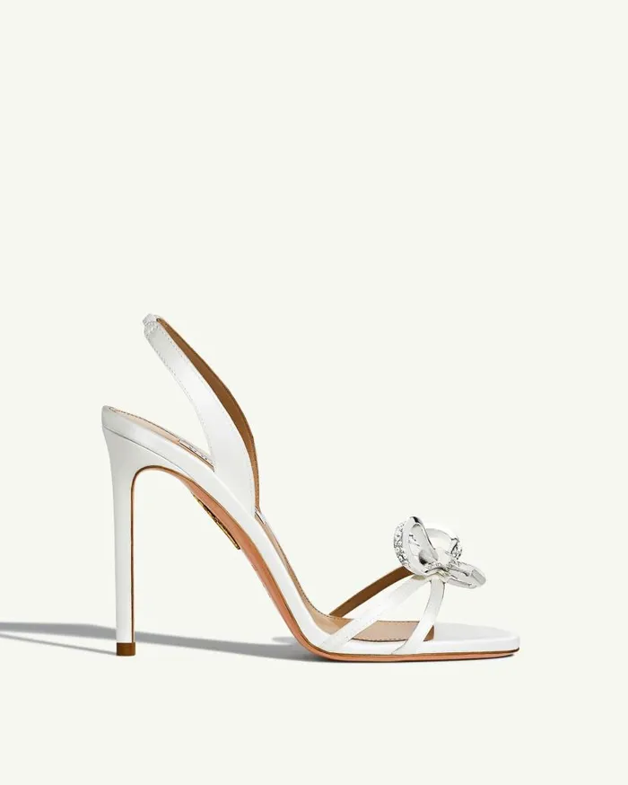 Babe Sandal 105 White Women Aquazzura Sandals