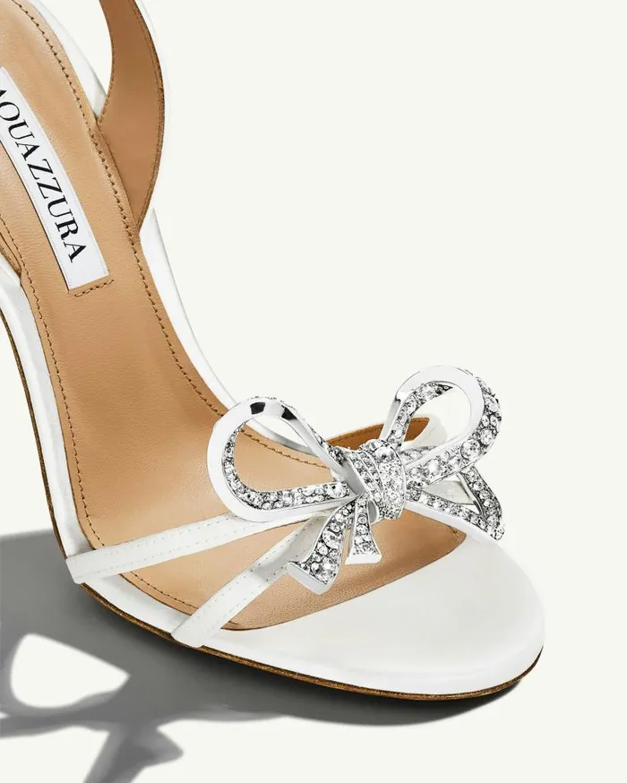 Babe Sandal 105 White Women Aquazzura Sandals