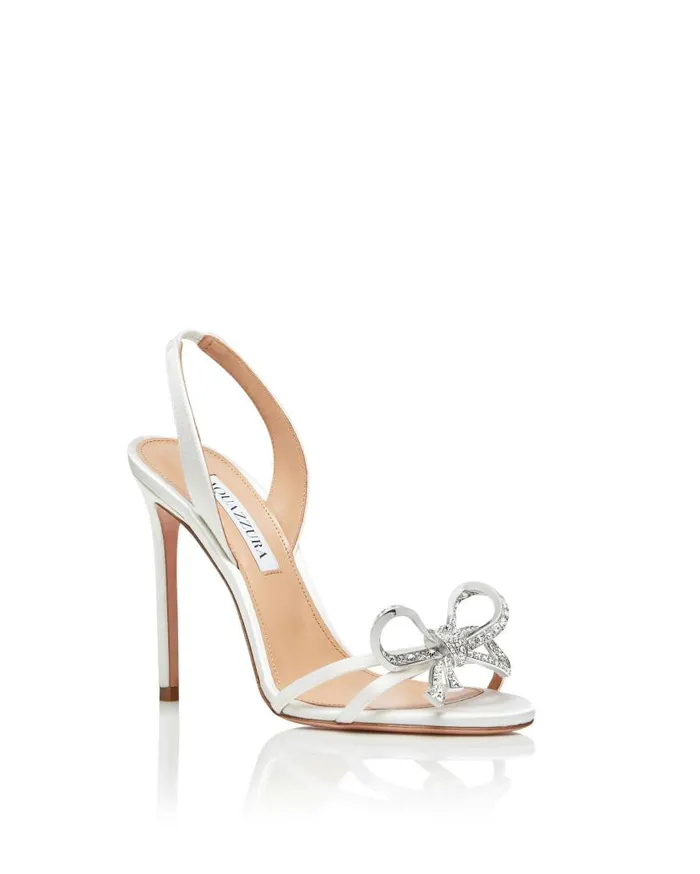 Babe Sandal 105 White Women Aquazzura Sandals