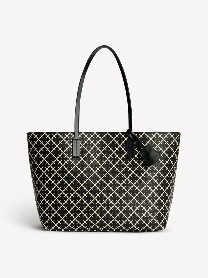 Bags Women By Malene Birger Abigail Printed Tote Bag Black