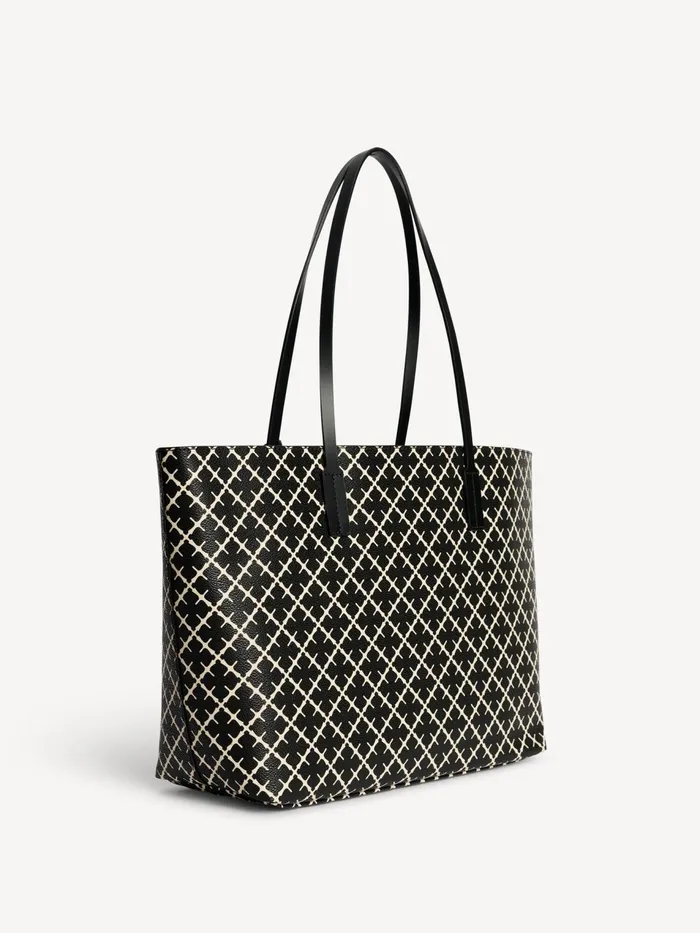 Bags Women By Malene Birger Abigail Printed Tote Bag Black