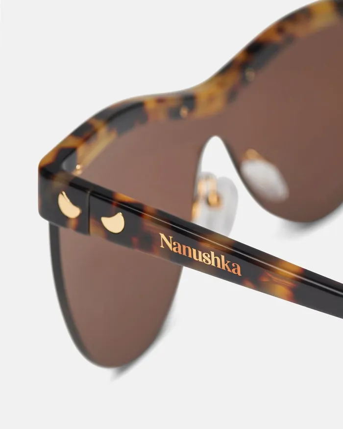 Baya BioPlastic Sunglasses Dark Amber WomenMen Nanushka Eyewear