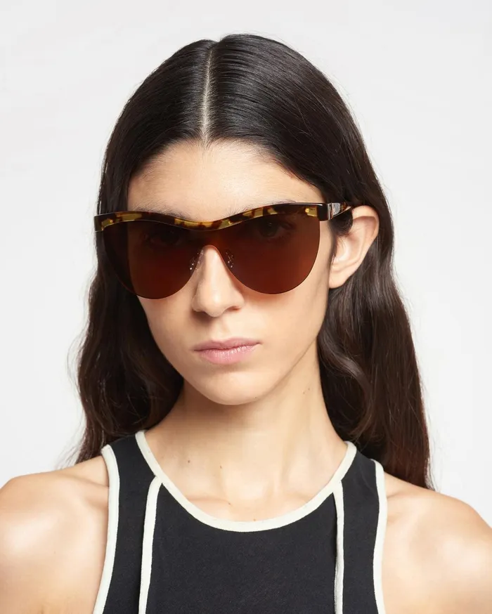 Baya BioPlastic Sunglasses Dark Amber WomenMen Nanushka Eyewear