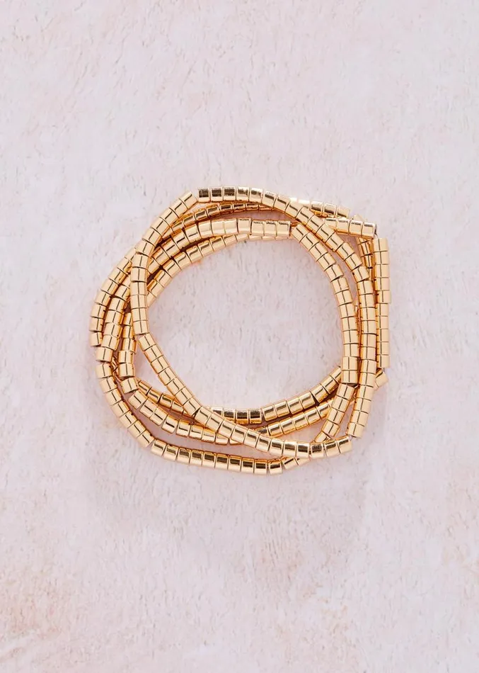 Beaded Bracelet Pack Gold Women Phase Eight Jewellery