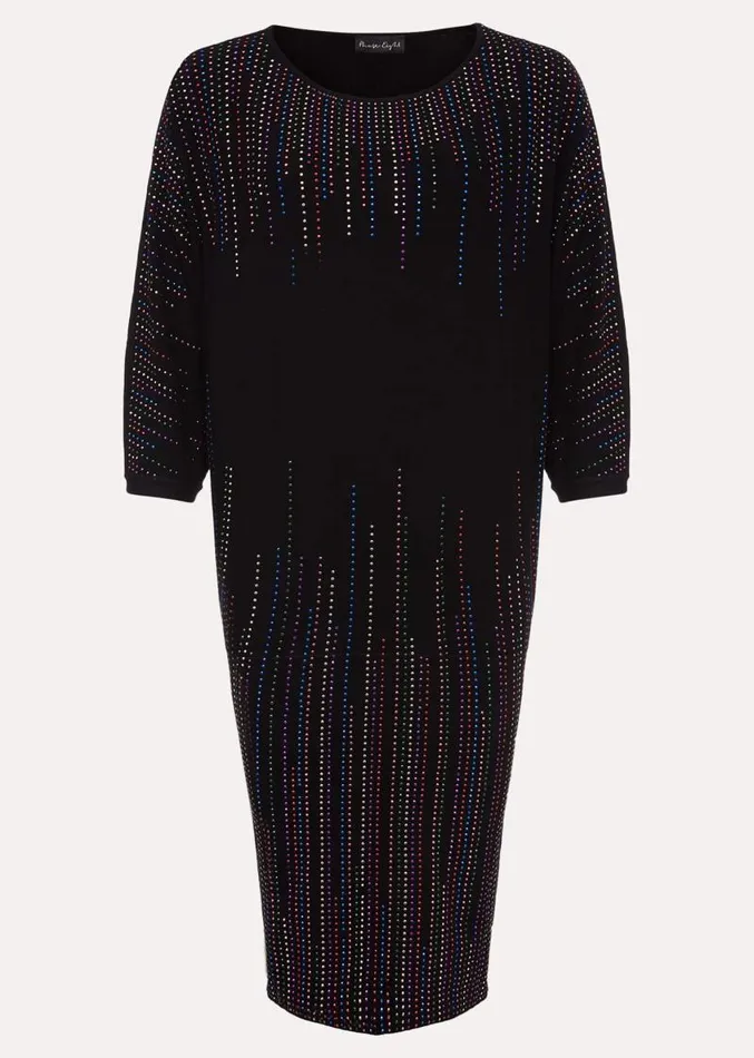 Becca Batwing Knitted Dress Blackmulti Women Phase Eight Dresses