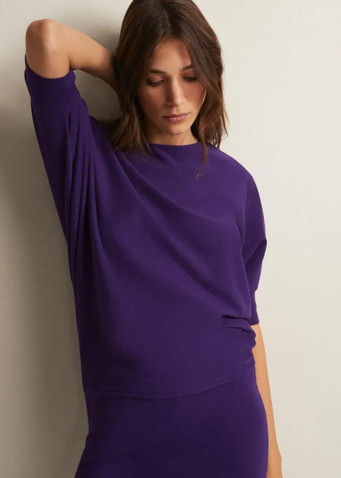 Becca Purple Batwing Mini Dress Purple Women Phase Eight Dresses