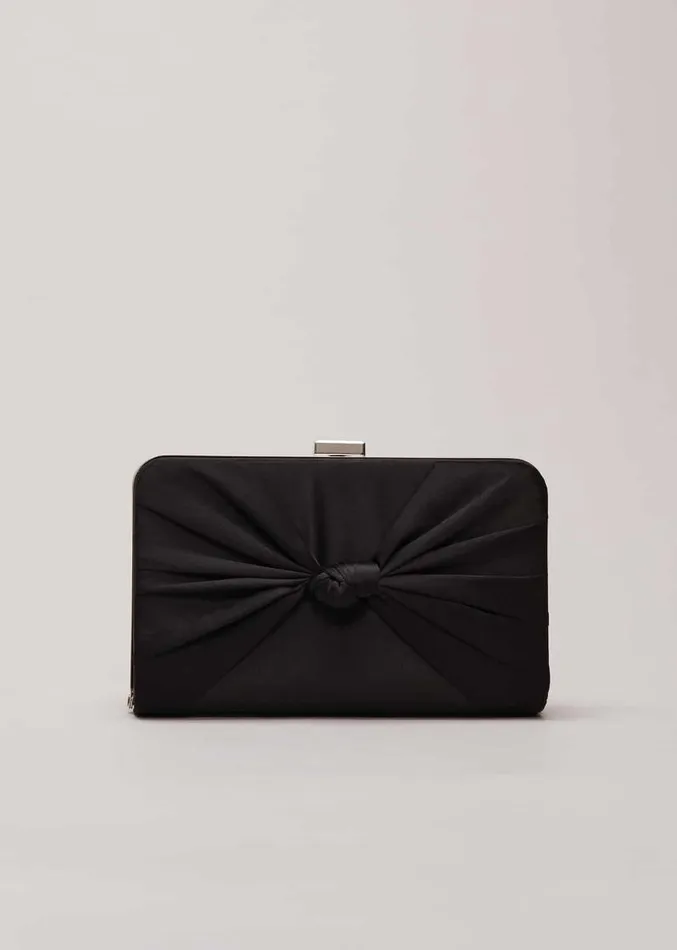 Black Satin Clutch Bag Black Women Phase Eight Bags and Clutches