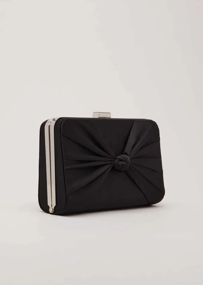 Black Satin Clutch Bag Black Women Phase Eight Bags and Clutches