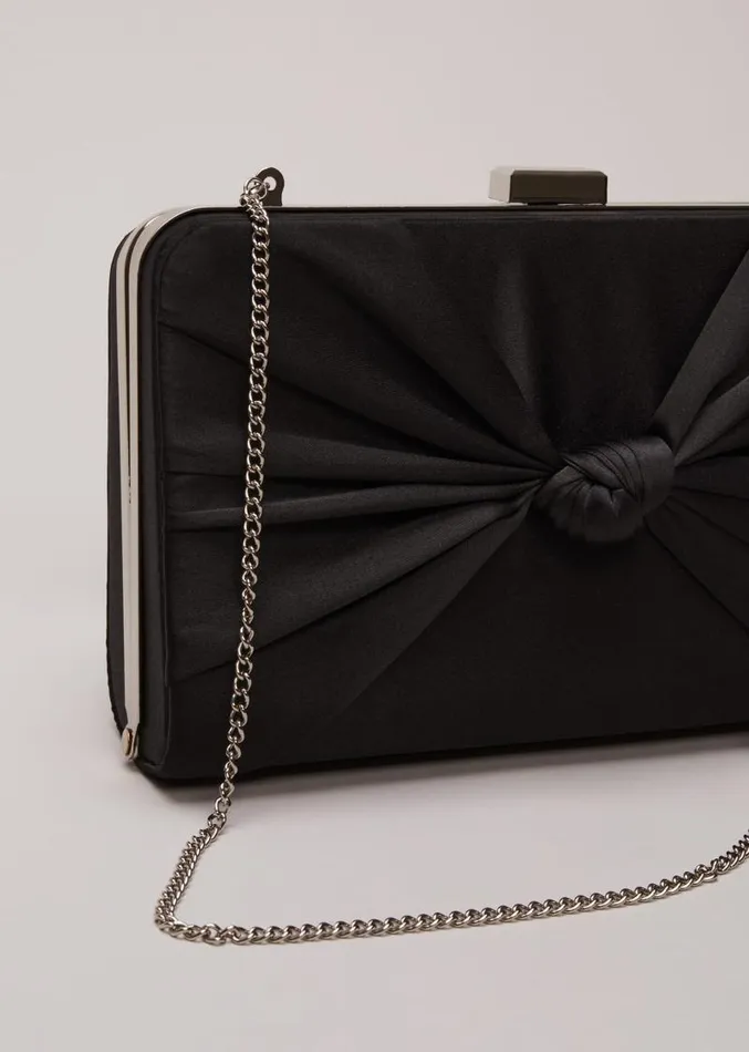 Black Satin Clutch Bag Black Women Phase Eight Bags and Clutches