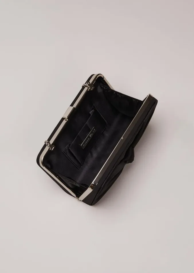 Black Satin Clutch Bag Black Women Phase Eight Bags and Clutches