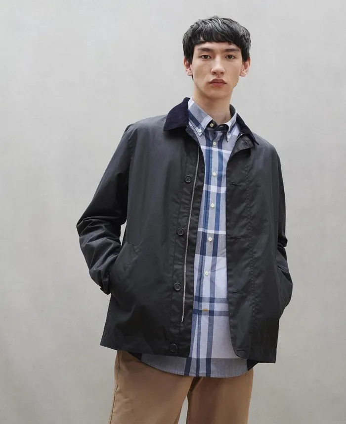 Blakewood Waxed Jacket Classic Navy Men Barbour Waxed Jackets