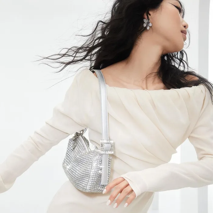 Blinglounax Silver Women ALDO Shoulder Bags