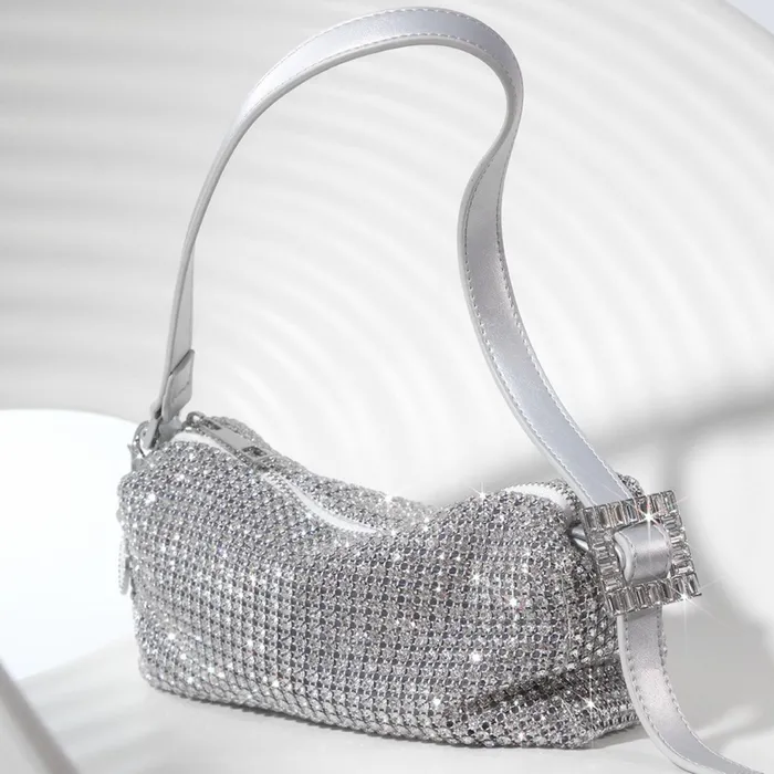 Blinglounax Silver Women ALDO Shoulder Bags