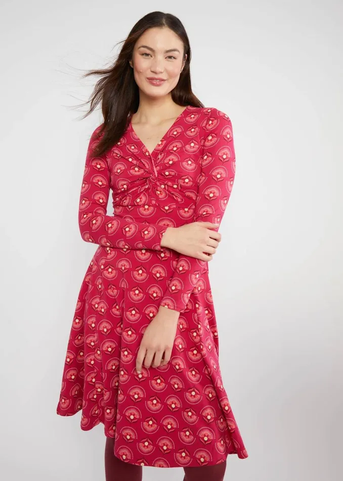 Blutsgeschwister Autumn Dress Hot Knot Red Women Dresses