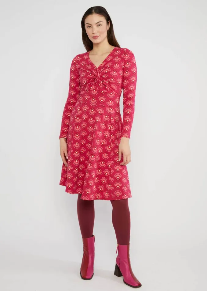 Blutsgeschwister Autumn Dress Hot Knot Red Women Dresses