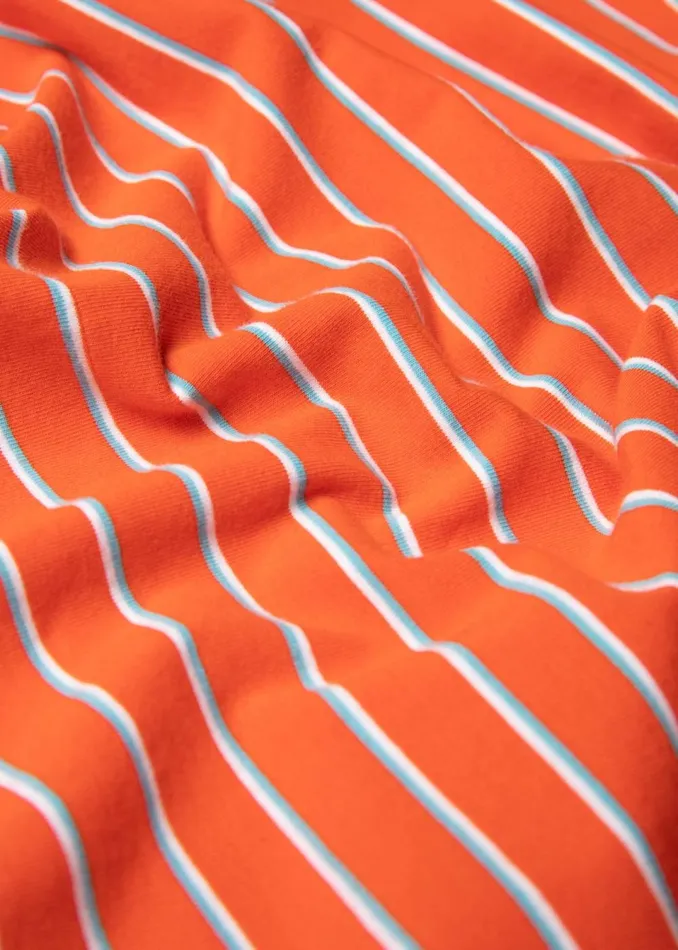 Blutsgeschwister Breton Shirt Let Romance Rule Orange Women Tops
